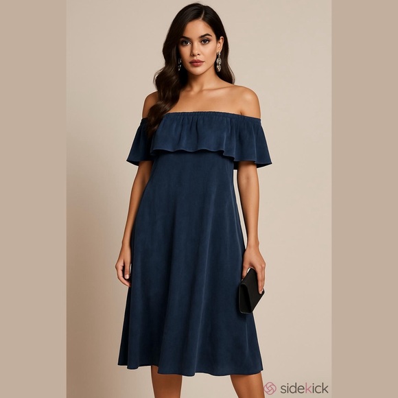 Second Female Dresses & Skirts - Second Female Dress Size XS Blue Off Shoulder